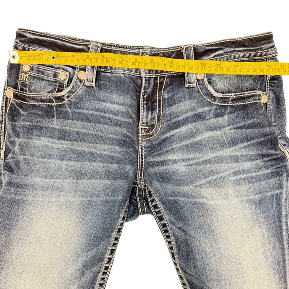 Miss Me Jeans Signature Straight (JE3074FTR) - Women's 30 - Fleur Di Lis Pocket - Picture 5 of 13